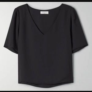 Babaton Randy Blouse in Black from Aritzia